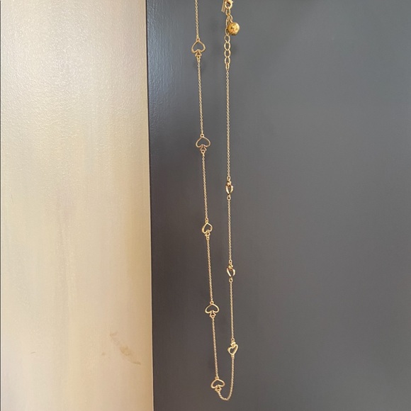 Kate Spade Gold Signature Spade Long Chain Necklace - Picture 11 of 11